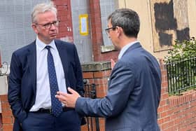 Michael Gove visited Edlington with Nick Fletcher MP, Joan Briggs Edlington Mayor and Steve Reardon an Edlington Town Councillor.