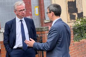 Michael Gove visited Edlington with Nick Fletcher MP, Joan Briggs Edlington Mayor and Steve Reardon an Edlington Town Councillor.