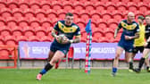 Doncaster Knights in action at the Eco-Power Stadium.