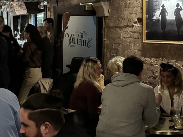Everyone enjoying the evening.