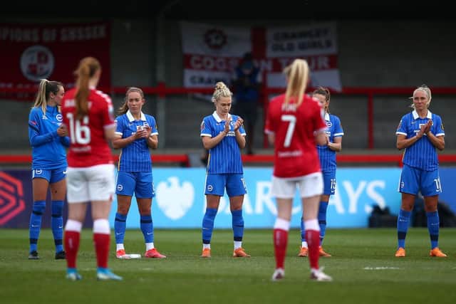A minute’s applause in memory of Julie Chipchase was observed at last weekend's FAWSL games. Photo: Charlie Crowhurst/Getty Images