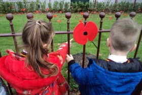 Pupils at Holy Family Catholic Primary School, in Stainforth, created their own remembrance tribute
