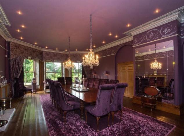 The large drawing room has a separate servery where the meals for the day are served.