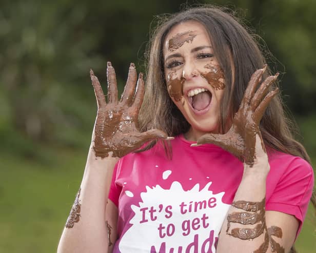 Doncaster beauty queen Charlotte Lister gets pretty muddy to dish the dirt on cancer. Photograph by Richard Walker/ImageNorth