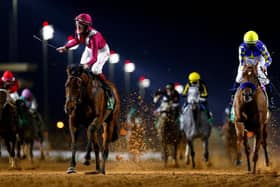 Mishriff wins the Saudi Cup at King Abdulaziz Racecourse last year. Photo by Francois Nel/Getty Images
