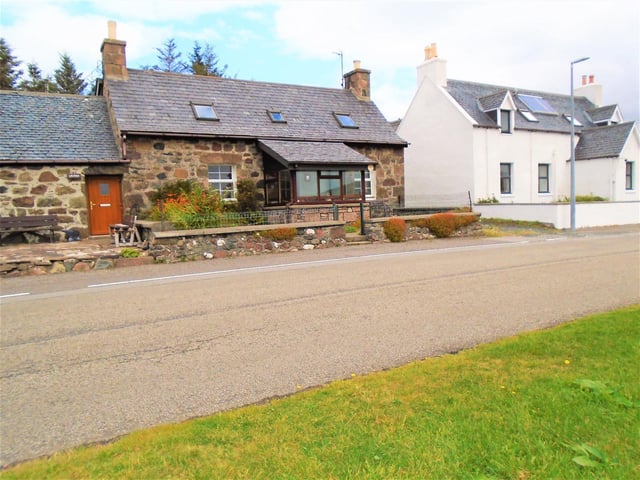 Featuring mountain and sea views this cute three bedroom cottage is located in the coastal community of Aultbea in Wester Ross. The cottage enjoys open views over the sea to the Isle of Ewe and the Torridon mountains as a backdrop. Currently on sale for 149,000 GBP via Amazing results estate agents.