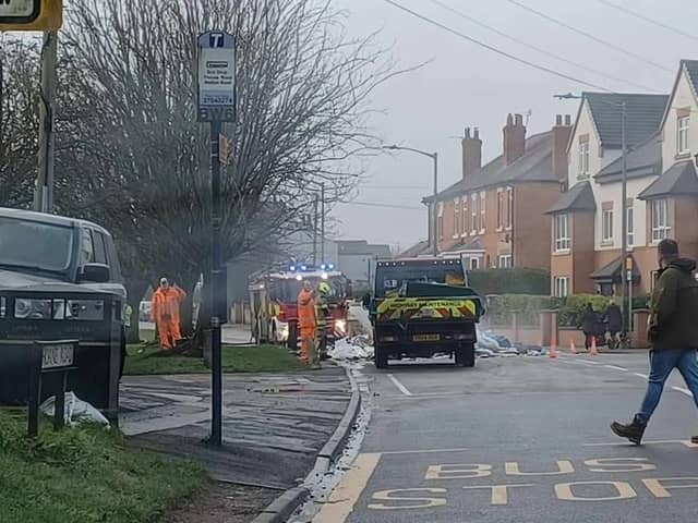 Fire crews are at the scene in Bawtry. (Photo: Paul Swiniarski).