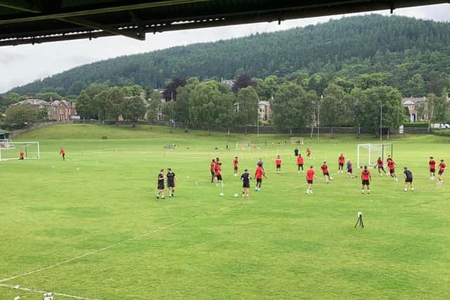 Rovers trained at the home of Peebles Rovers in Scotland.