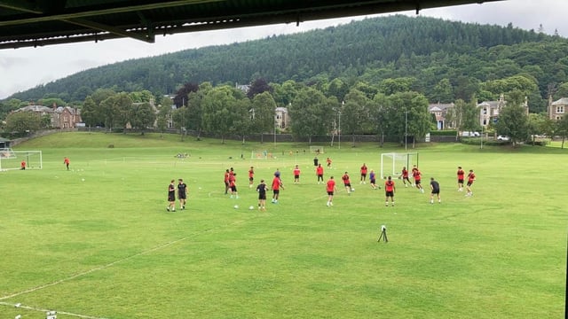 Rovers trained at the home of Peebles Rovers in Scotland.