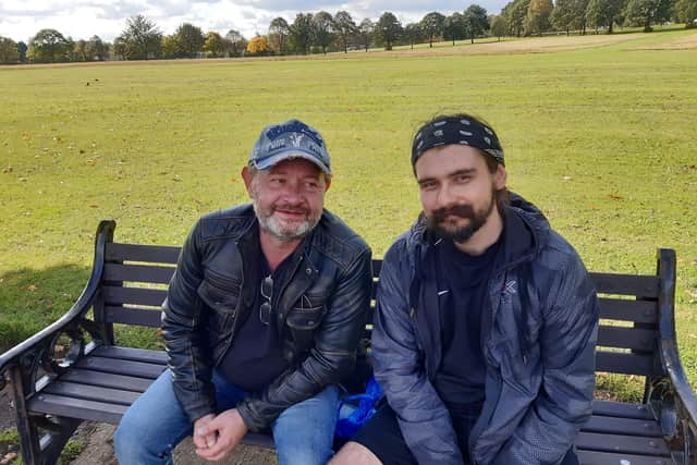 Uncle and nephew  Robert Kliek and Simon Kliek at Town Fields, Doncaster