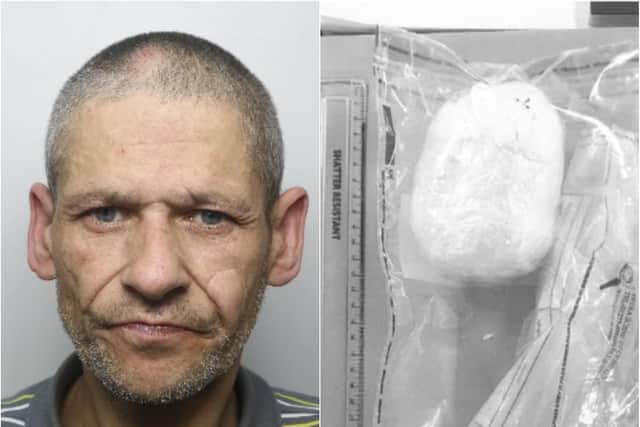 Bernard Hayes was found with 107g of heroin at Doncaster railway station.