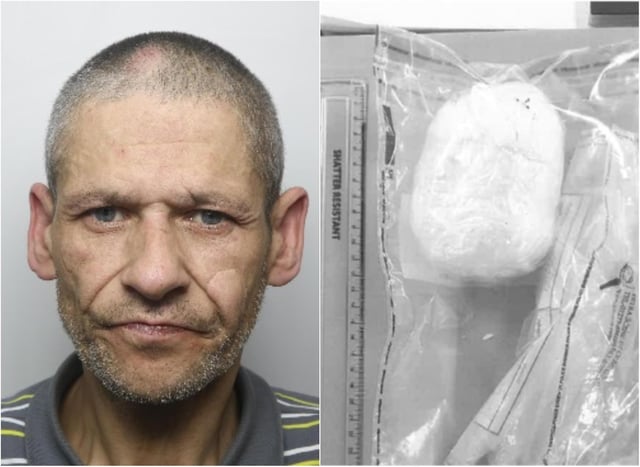 Bernard Hayes was found with 107g of heroin at Doncaster railway station.