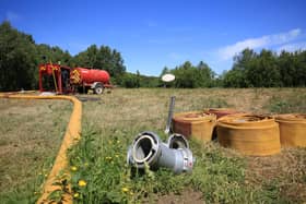 Hatfield Moor fire, Tuesday June 2nd 2020. Water pumps. Picture: Chris Etchells