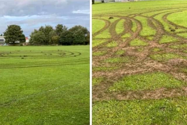 Anchorage Park in Sprotbrough has been wrecked by yobs.