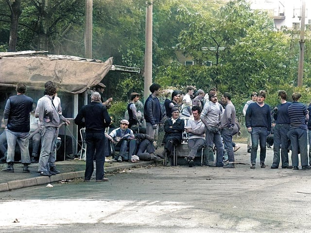 Picket lines were commonplace at Doncaster's pits, all of which have now closed.