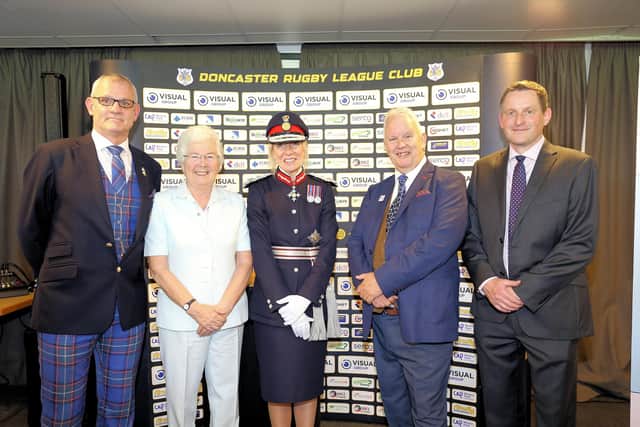 Doncaster Mayor Ros Jones was among those attending the ceremony to honour Firefly.