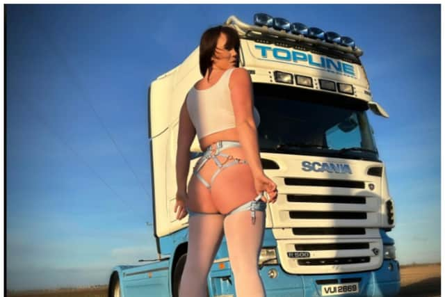 Shannon Pettinger has made thousands on OnlyFans with saucy selfies. (Photo: tiktok/Truckergirl850_backup)