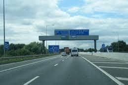 Firefighters rushed to the scene of a vehicle fire on the M180 at Hatfield.