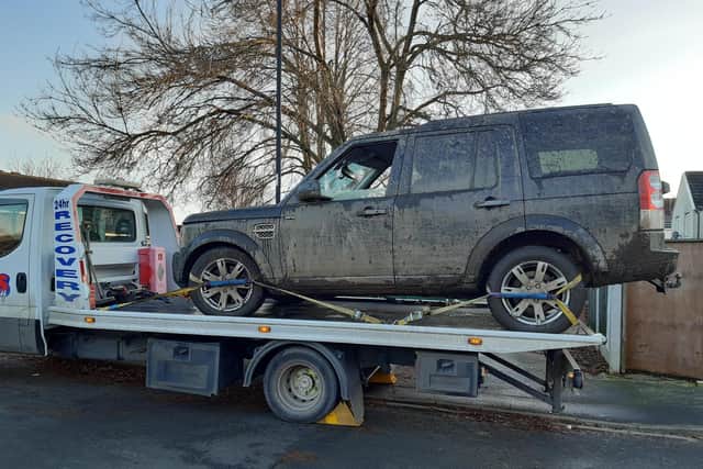 The filthy vehicle was recovered by police in Bentley.
