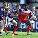 Watson Boas in action for Doncaster against Swinton in the play-off final.