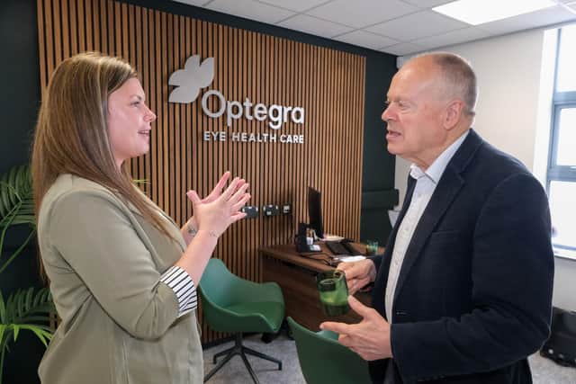 Clinic Manager Jade Whalley meets MP Clive Betts