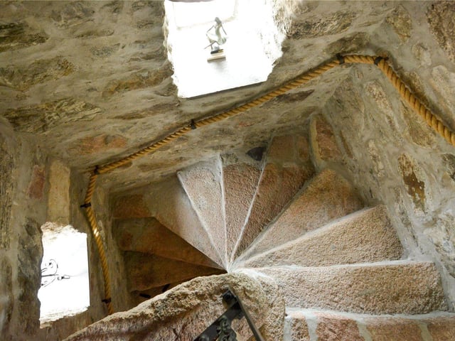 The central stair in the tower has been fully restored.