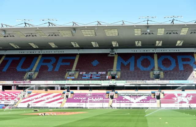 Turf Moor, the home of Burnley Football Club. (Photo by Peter Powell/Pool via Getty Images)