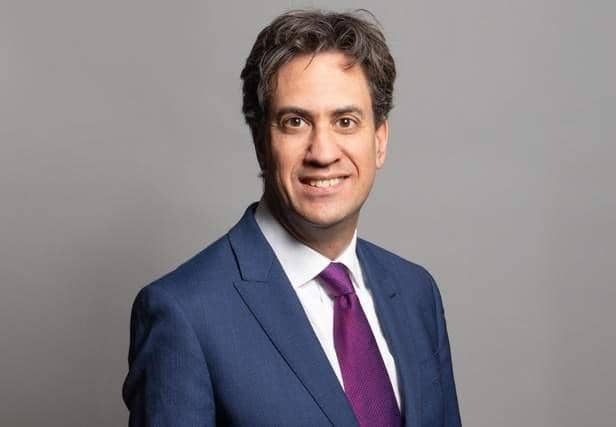Ed Miliband, Doncaster North MP condemns the Conservative MPs for their failure support a windfall tax on oil and gas companies making record profits. Picture by Richard Townshend.