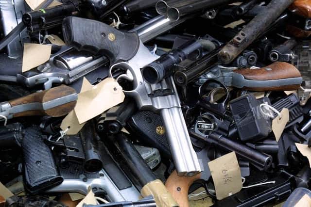 South Yorkshire Police recorded 295 crimes involving firearms last year