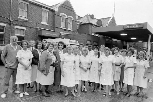 September 13 1992 and the hospital closes its doors for the final time - do you recognise any of the staff in this picture?
