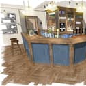 The new look bar area