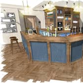 The new look bar area