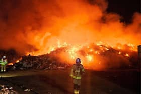 Rossington industrial waste fire
