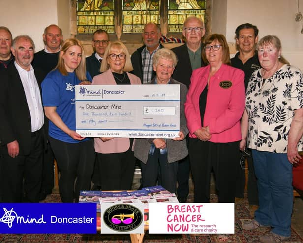 Boobs and Brass concert raised over £2,500 for two Doncaster charities.