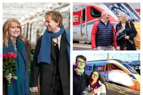 The three couples all found love on the railway line.