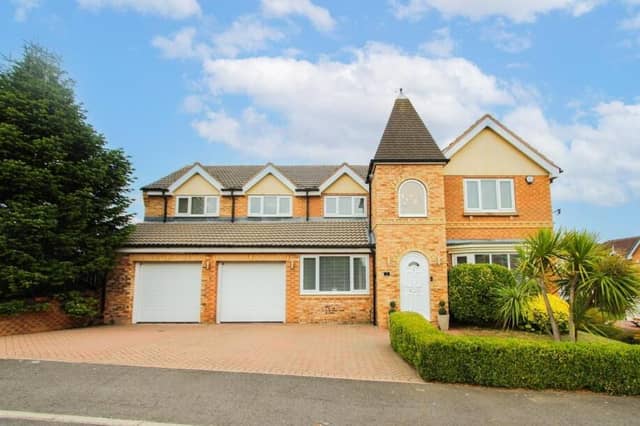 The front aspect of the six-bedroom home for sale in Blaxton, Doncaster.