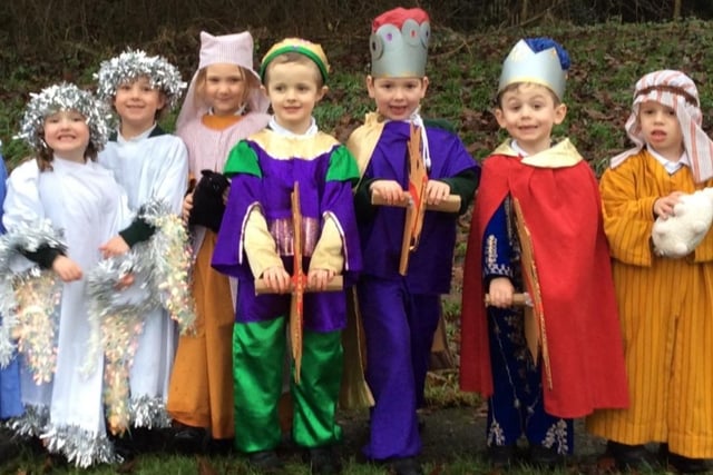 The nativity cast at Kettleshulme Primary
