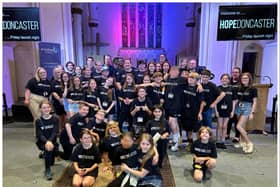 Children teamed up to take part in the Hope Doncaster project.