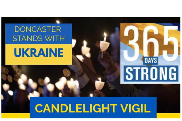 The vigil will take place to mark the first anniversary of Russia's invasion of Ukraine.