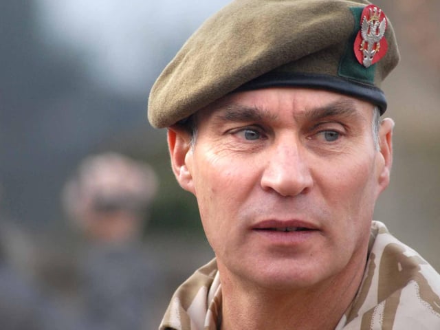 Mick Hancock who had recently been to Afghanistan at the Remembrance service in 2009