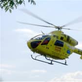 Residents said the air ambulance landed at the scene.