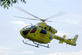 Residents said the air ambulance landed at the scene.