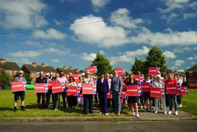 Labour's Rachel Reeves came to Doncaster to support the party's candidates.
