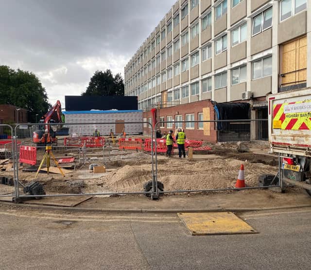 Work currently taking place at Doncaster Royal Infirmary