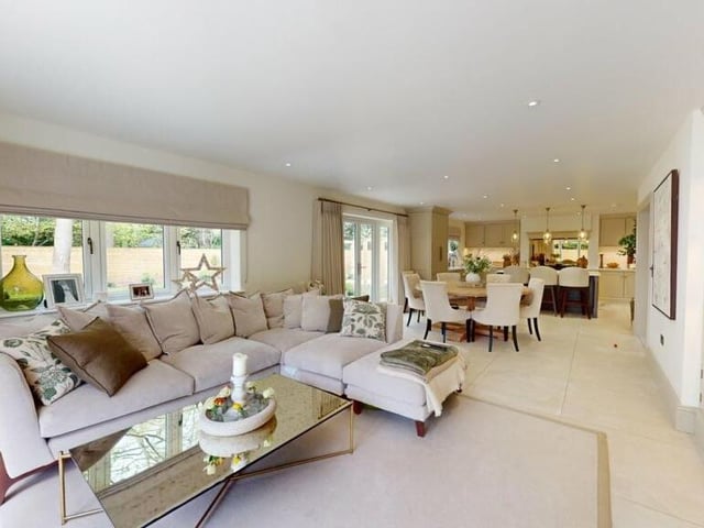 An overview of the ground floor open plan living areas.