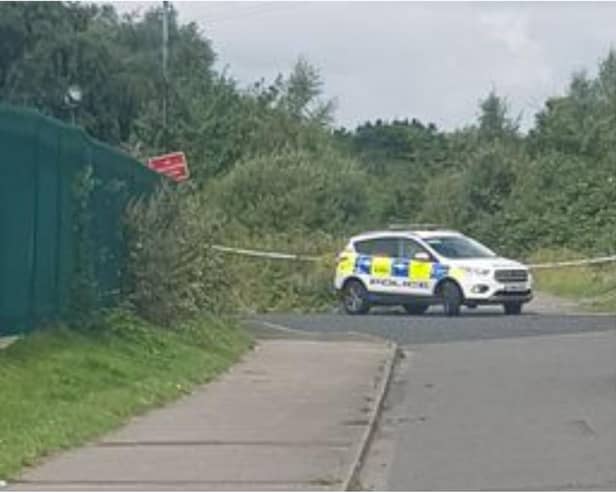 The entrance to the Trans Pennine Trail from Centurion Way has been sealed off by police.