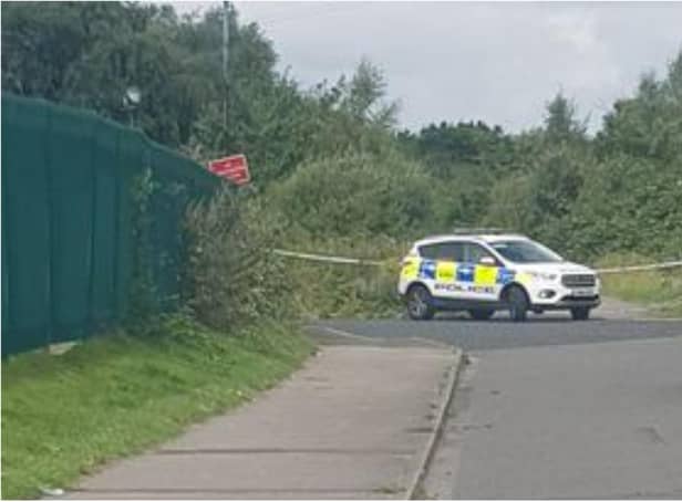 The entrance to the Trans Pennine Trail from Centurion Way has been sealed off by police.