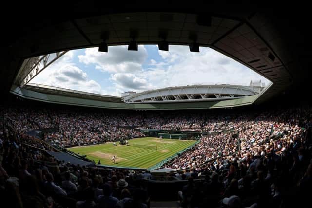 Centre Court at Wimbledon. Photo: AELTC/THOMAS LOVELOCK/POOL/AFP via Getty Images
