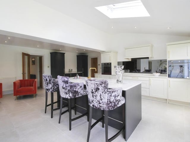 The smart, spacious and open plan interior.