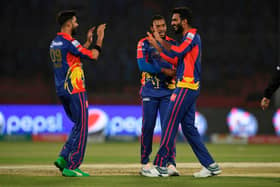 Usama Mir, furthest right, pictured in action for Karachi Kings, has signed for Doncaster Town. Photo: ASIF HASSAN/AFP via Getty Images